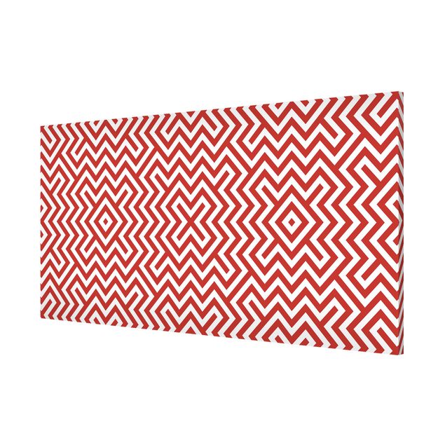 Quadro disegni Motivo a strisce geometriche rosse