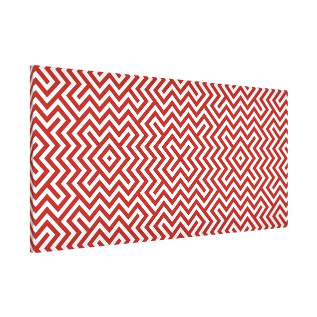 Lavagne magnetiche con disegni Motivo a strisce geometriche rosse