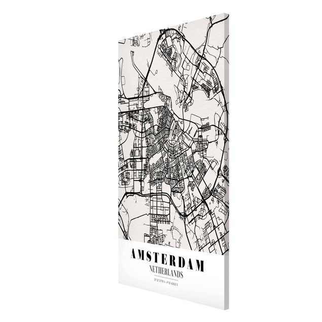 Quadro moderno Mappa della città di Amsterdam - Classica