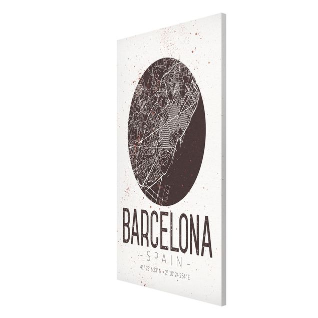 Quadri moderni   Mappa della città di Barcellona - Retrò