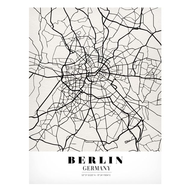 Lavagne magnetiche con frasi Mappa di Berlino - Classica