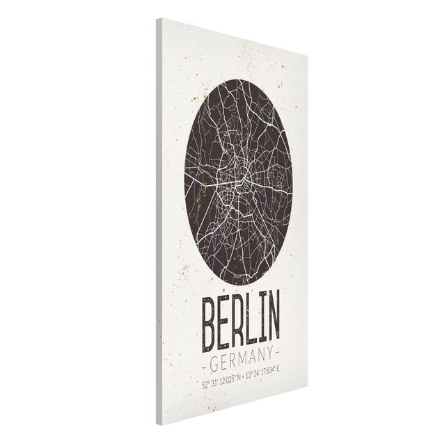 Lavagne magnetiche con mappamondo Mappa della città di Berlino - Retrò