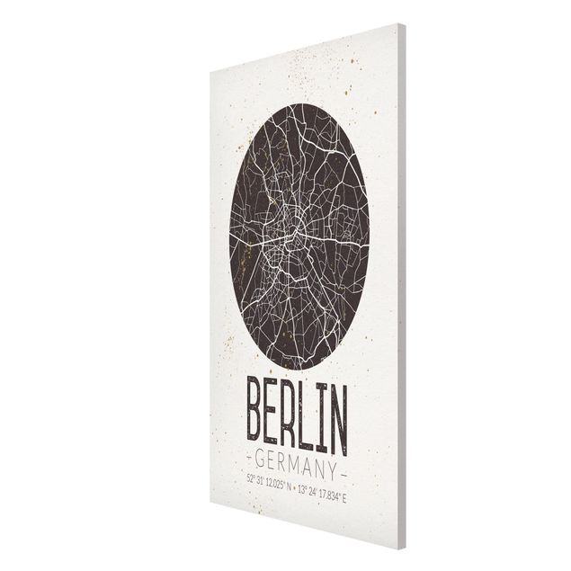 Quadri moderni per arredamento Mappa della città di Berlino - Retrò