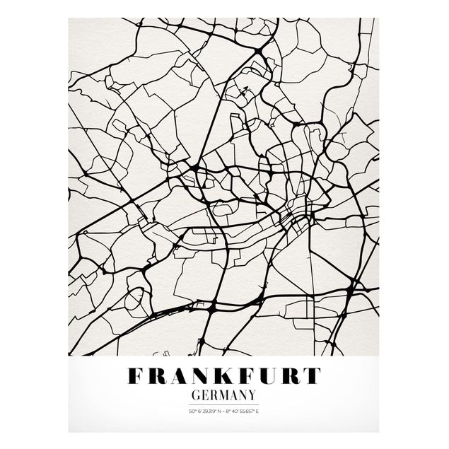 Lavagne magnetiche con frasi Mappa di Francoforte - Classica