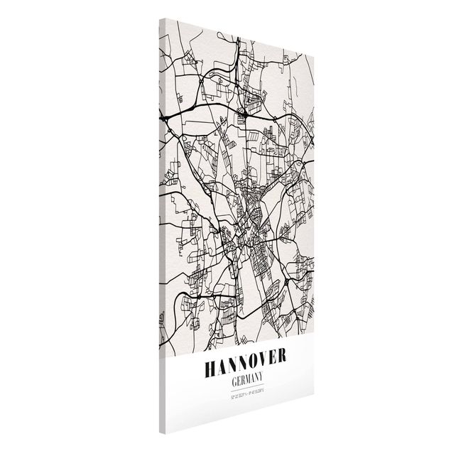 Lavagne magnetiche con mappamondo Mappa di Hannover - Classica