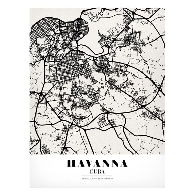 Lavagne magnetiche con frasi Mappa dell'Avana - Classica