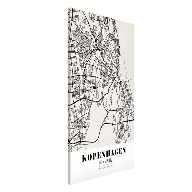 Lavagna magnetica mappamondo Mappa di Copenaghen - Classica