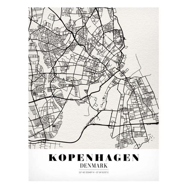 Lavagne magnetiche con frasi Mappa di Copenaghen - Classica