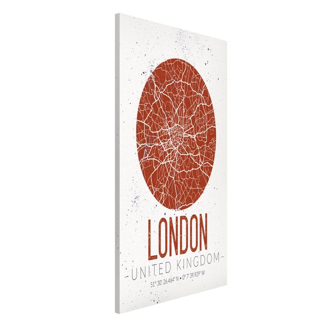 Quadri di Londra Mappa della città di Londra - Retrò