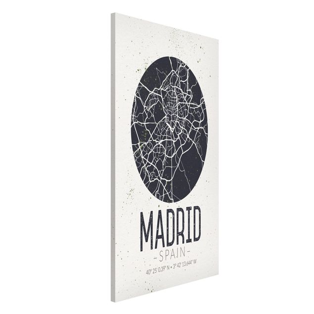 Lavagna magnetica mappamondo Mappa di Madrid - Retrò