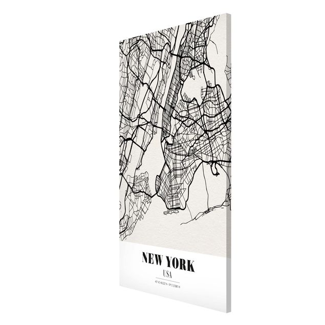 Lavagne magnetiche con frasi Mappa di New York - Classica