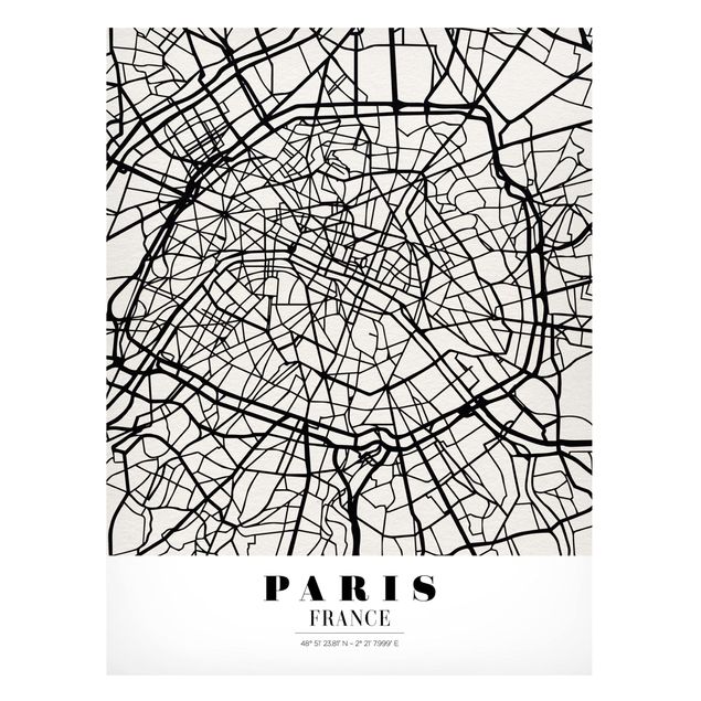 Lavagne magnetiche con mappamondo Mappa di Parigi - Classica