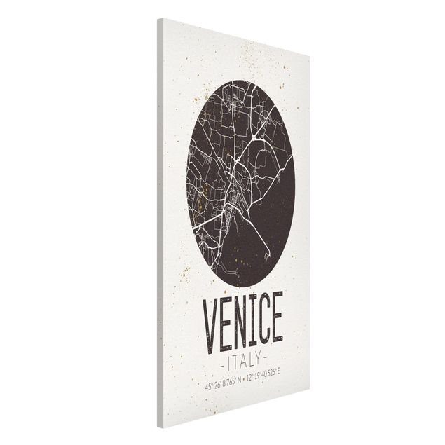 Lavagna magnetica planisfero Mappa di Venezia - Retrò