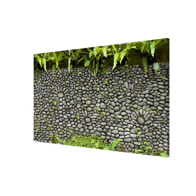 Lavagne magnetiche effetto pietra Muro di pietra con piante