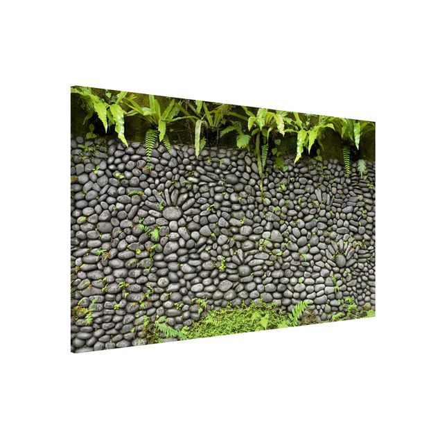 Quadri tridimensionali Muro di pietra con piante