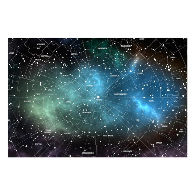 Quadri moderni per arredamento Mappa delle costellazioni stellari Nebulosa galattica