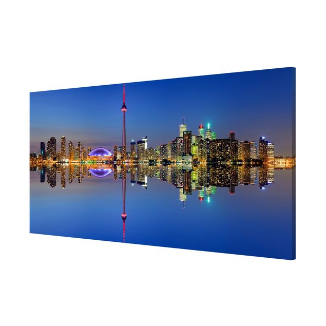 Quadro città Toronto City Skyline di prima del lago Ontario