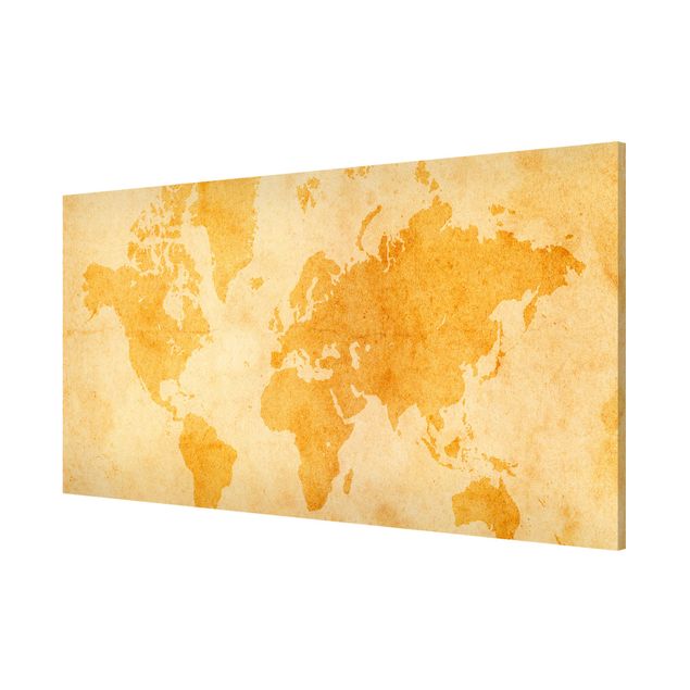 Quadro planisfero Mappa del mondo vintage