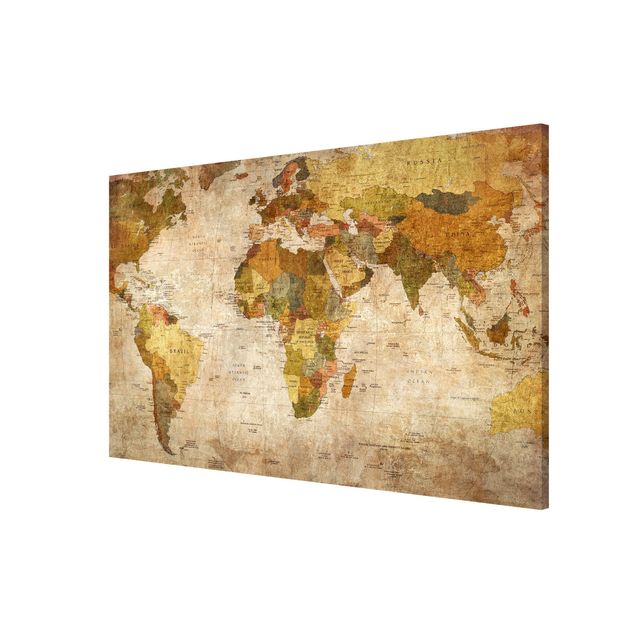 Quadro vintage Map Of The World