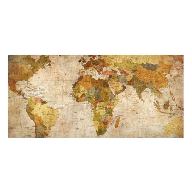 Quadri shabby Map Of The World