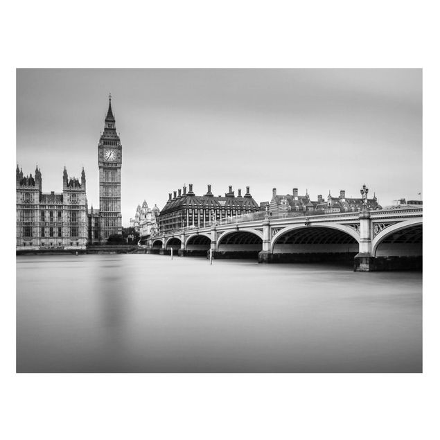 Lavagne magnetiche con architettura e skylines Il ponte di Westminster e il Big Ben