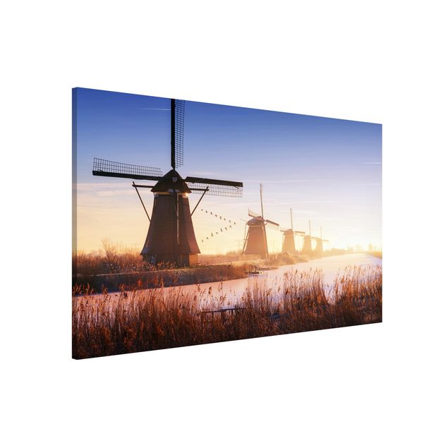Quadro paesaggio Mulini a vento di Kinderdijk