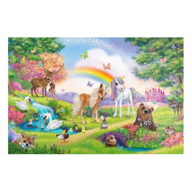 Decorazioni cameretta Animal Club International - Foresta magica con unicorno