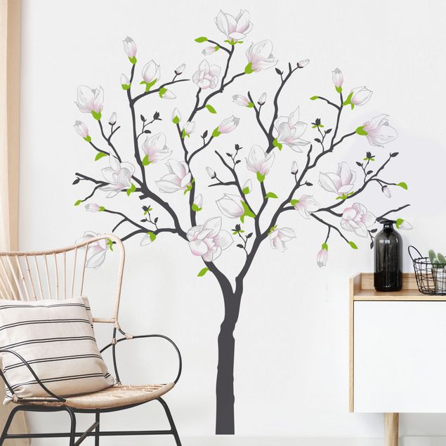 Stickers murali piante Albero di magnolia