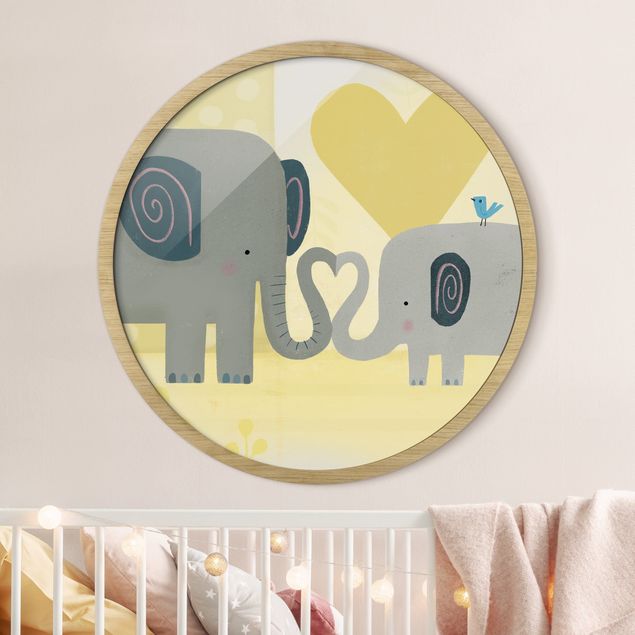 Quadro con elefante Io e la mamma - Elefanti