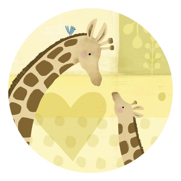 Carta da parati giraffa Io e la mamma - Giraffe