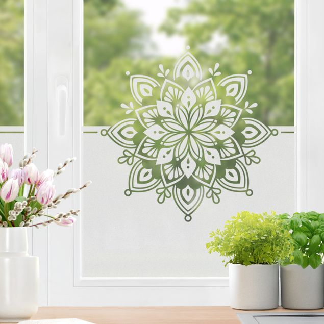 Pellicola colorata per vetri Confine ornamento mandala