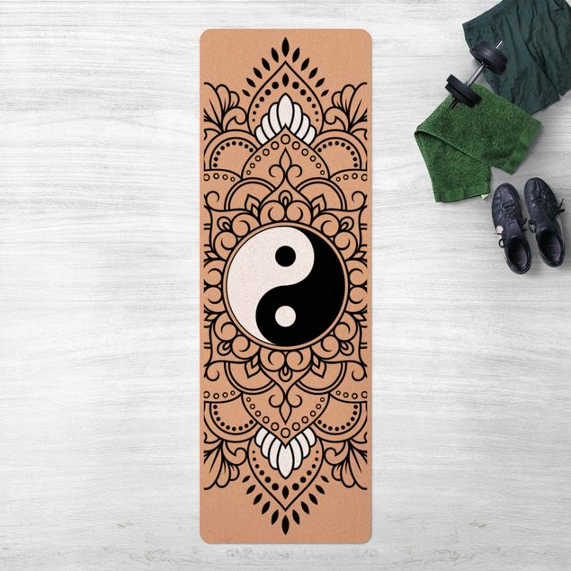 tappeto design moderno Mandala Yin e Yang