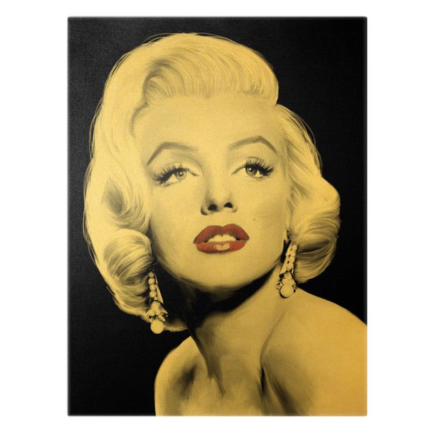 Stampe su tela Marilyn con gli orecchini