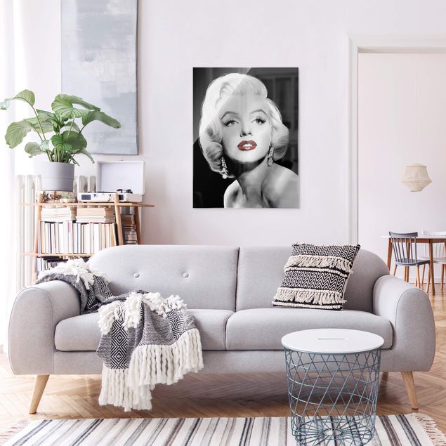 Quadri stile vintage Marilyn con gli orecchini