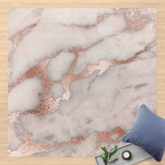 tappeto moderno Effetto marmo con glitter
