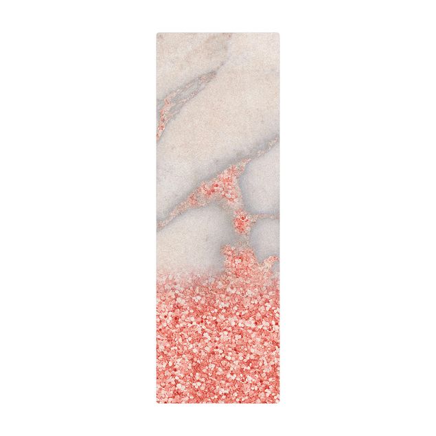 Quadri Uta Naumann Effetto marmo con coriandoli rosa chiaro