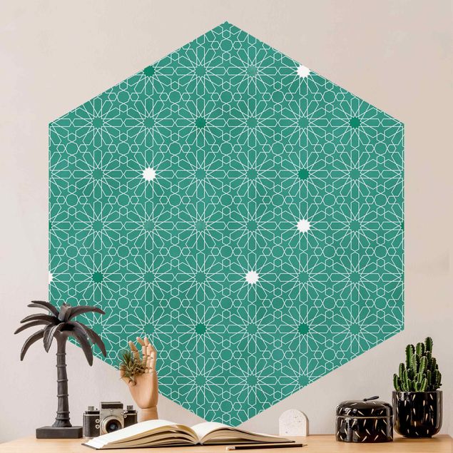 Carte da parati geometriche Motivo a stelle marocchine
