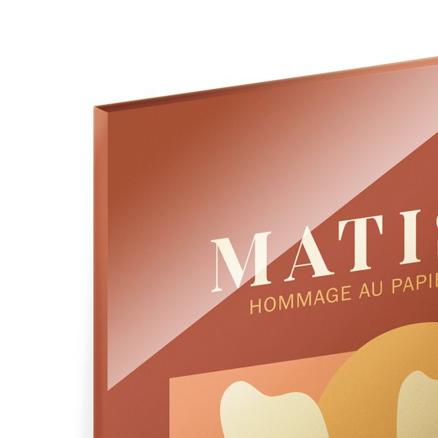 Glas Magnetboard Interpretazione Matisse - Combinazione rossa