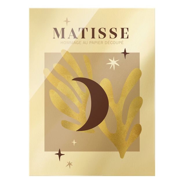Glas Magnettafel Interpretazione di Matisse - Luna e stelle