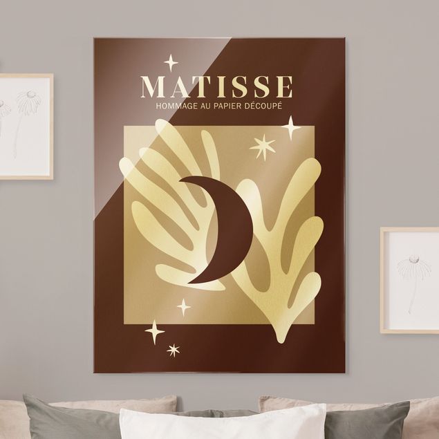 Quadri moderni   Interpretazione Matisse - Luna e stelle rosso
