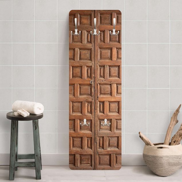 Appendiabiti pannello effetto legno Porta in legno mediterranea di Granada