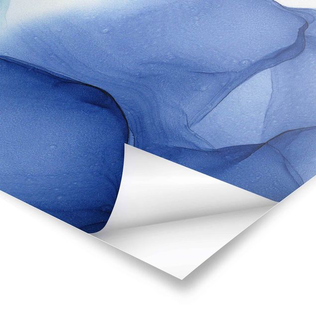 Poster - Mélange di inchiostro blu