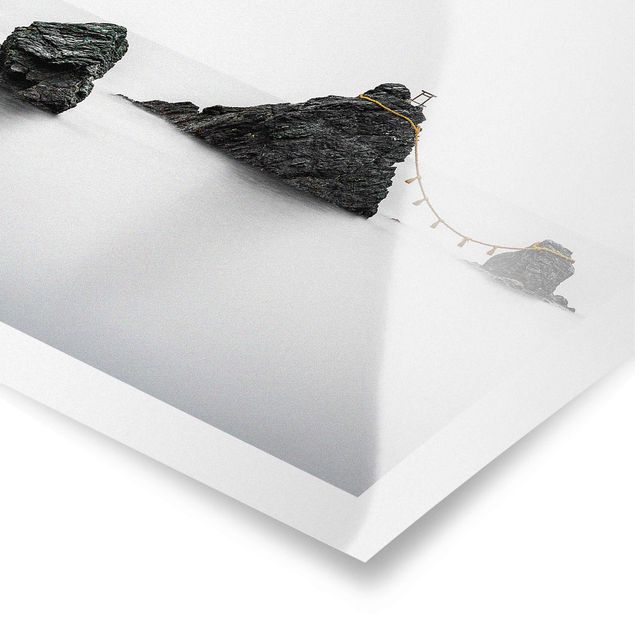 Poster bianco e nero Meoto Iwa - Le rocce della coppia sposata