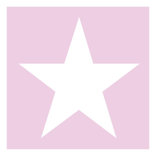 Pellicola adesiva Grandi stelle bianche su rosa