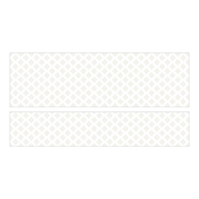 Carta adesiva per mobili IKEA Malm Letto basso 140x200cm - Diamond Lattice Light Beige