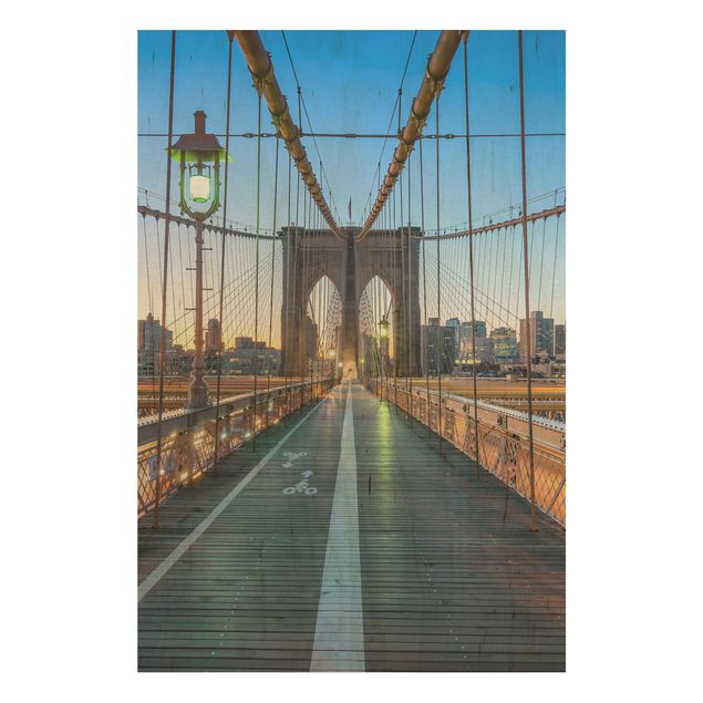 Quadri stampe L'alba sul ponte di Brooklyn