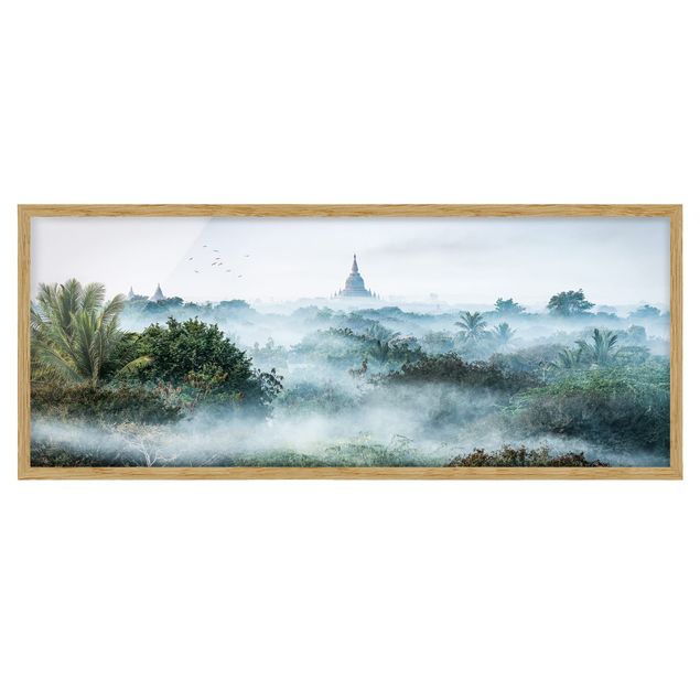 Quadri con animali della giungla Nebbia mattutina sulla giungla di Bagan
