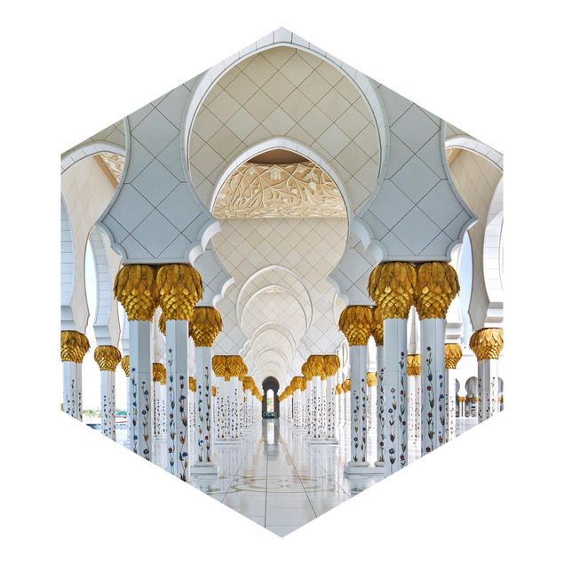 Carta parati bianca Moschea di Abu Dhabi