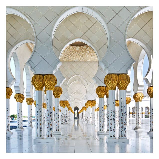 Parato bianco Moschea di Abu Dhabi
