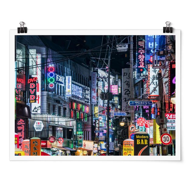 Poster architettura Vita notturna di Seul
